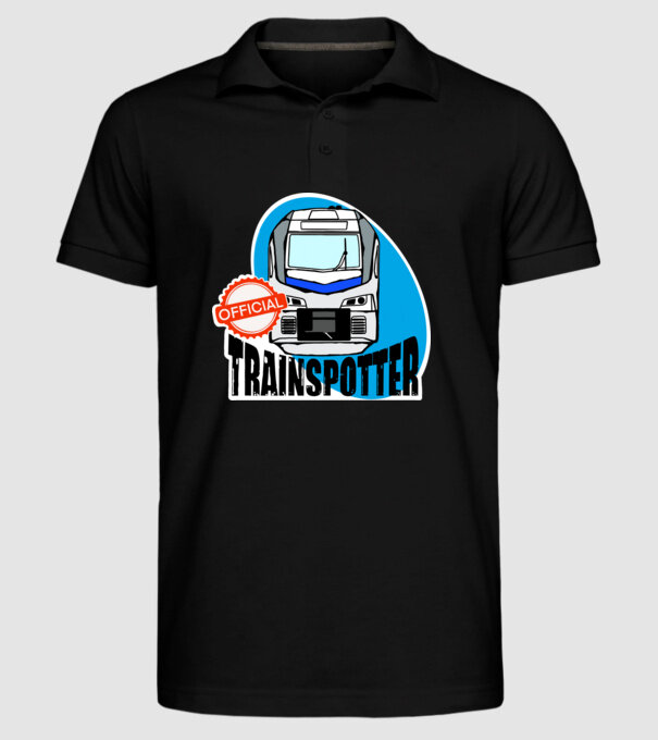OFFICIAL trainspotter x minta fekete pólón