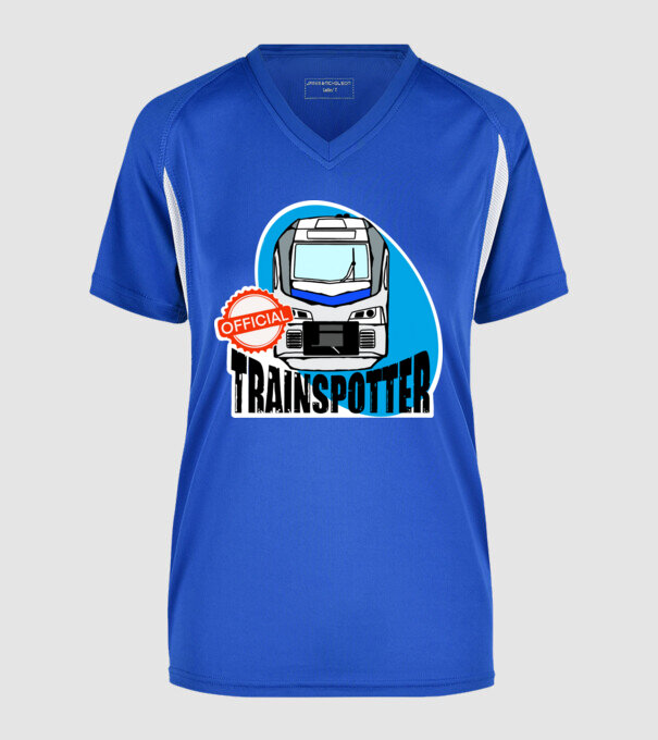 OFFICIAL trainspotter x minta királykék pólón