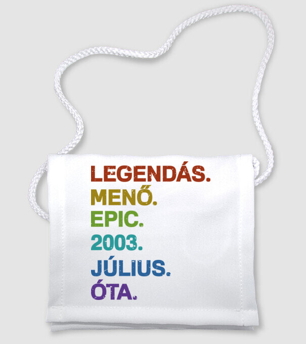 Legendás,menő,epic. minta fehér pólón