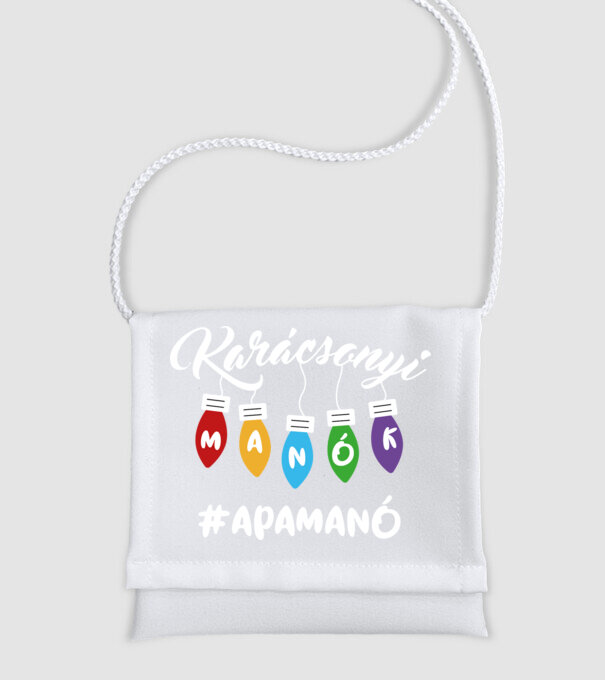 Karácsonyi manók - Apamanó minta fehér pólón