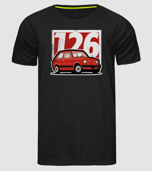 Fiat polski 126 minta fekete pólón