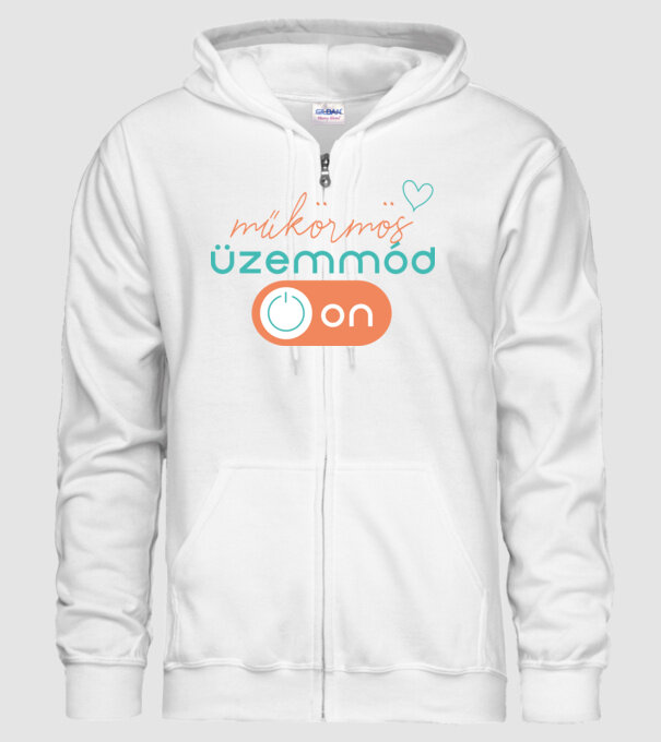 Műkörmös üzemmód ON minta fehér pólón
