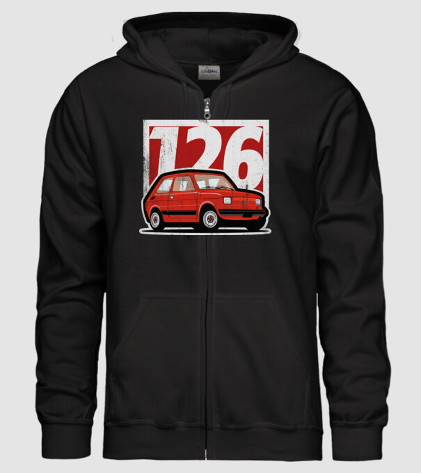 Fiat polski 126 minta fekete pólón