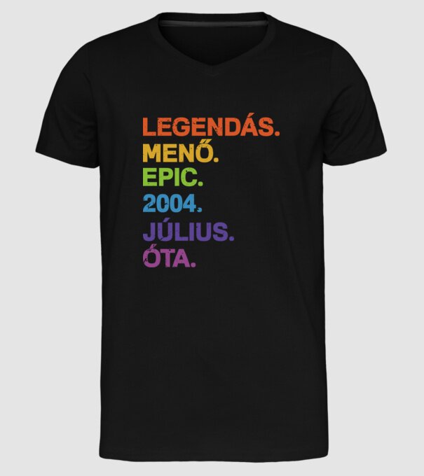 Legendás,menő,epic. minta fekete pólón