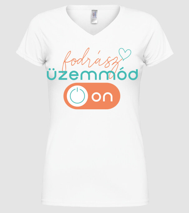Fodrász üzemmód ON minta fehér pólón