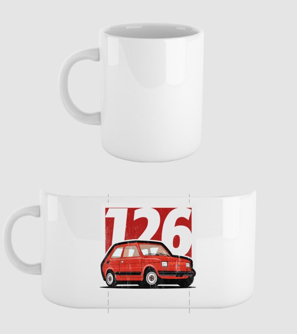 Fiat polski 126 minta fehér pólón