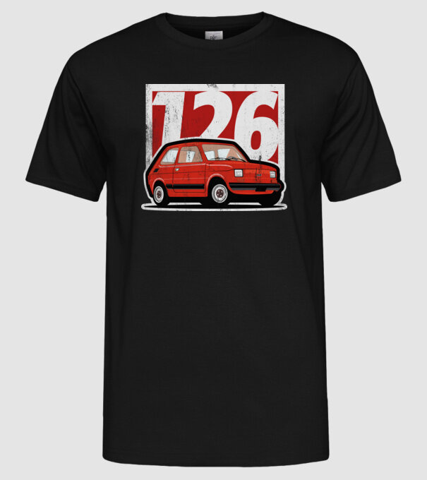 Fiat polski 126 minta fekete pólón