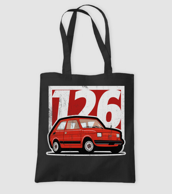 Fiat polski 126 minta fekete pólón