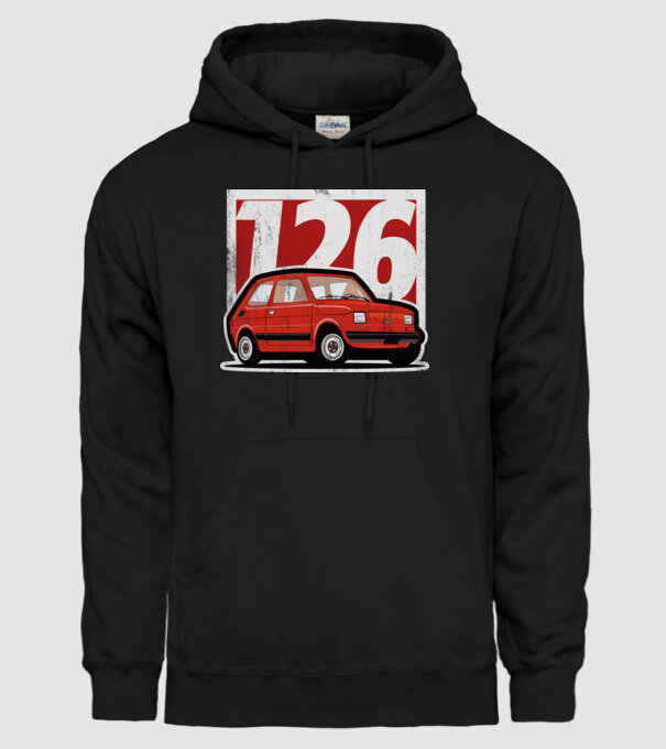 Fiat polski 126 minta fekete pólón