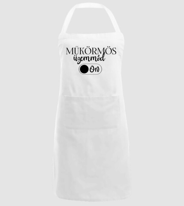 Műkörmös üzemmód ON minta fehér pólón