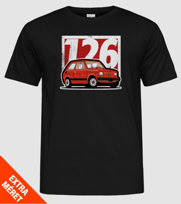 Fiat polski 126 minta fekete pólón