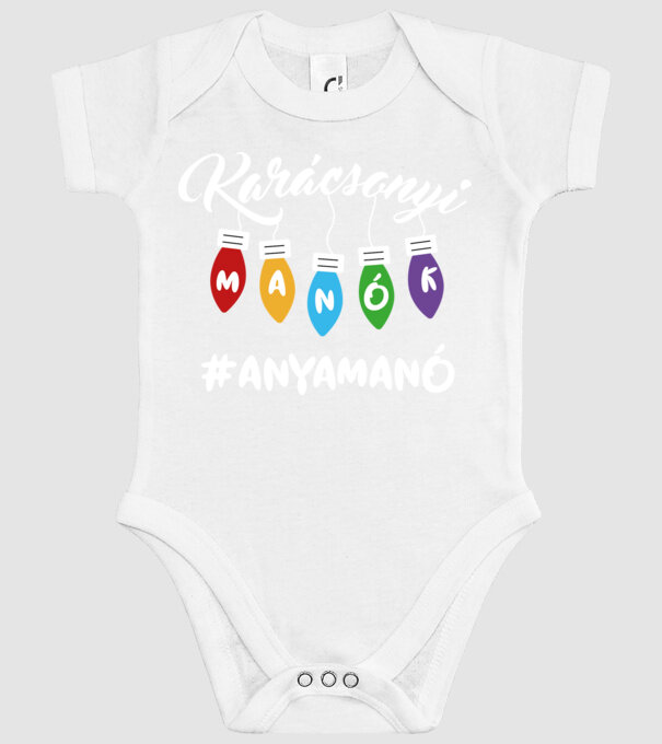 Karácsonyi manók - Anyamanó minta fehér pólón