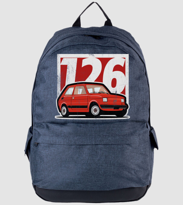 Fiat polski 126 minta farmerkék pólón