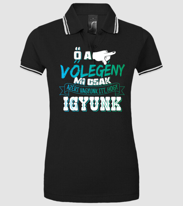 Ő a völegény,mi csak azért vagyunk itt,hogy igyunk minta fekete pólón