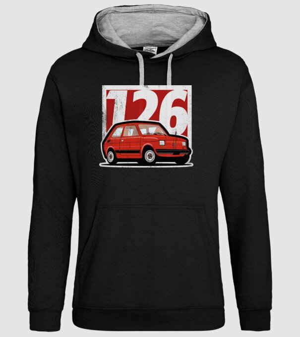 Fiat polski 126 minta fekete pólón