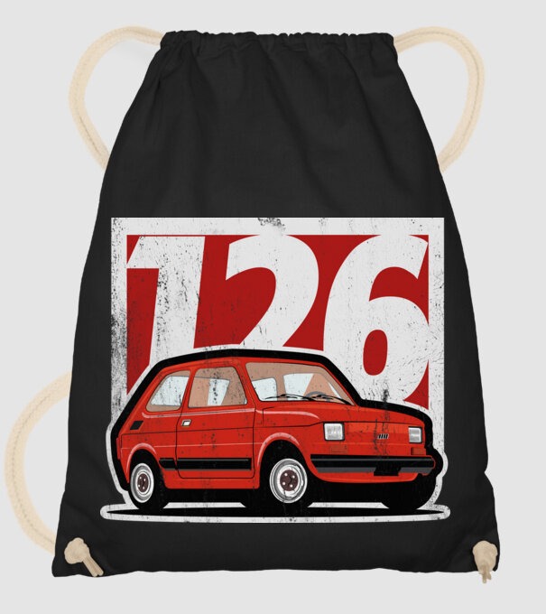 Fiat polski 126 minta fekete pólón