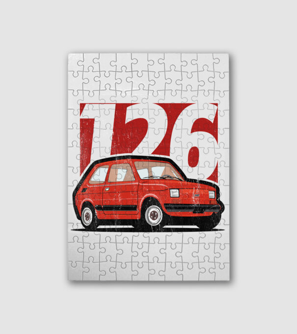 Fiat polski 126 minta fehér pólón