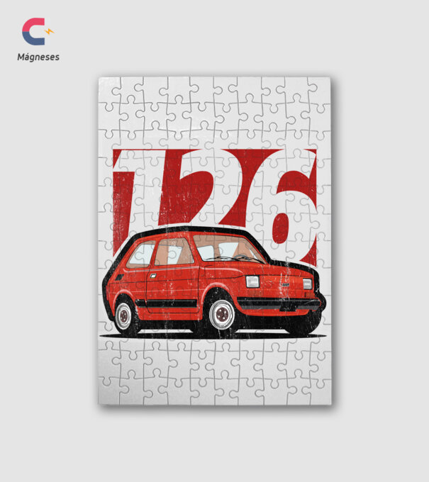 Fiat polski 126 minta fehér pólón