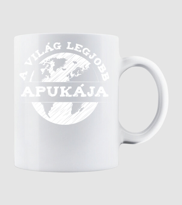 Legjobb apuka minta fehér pólón