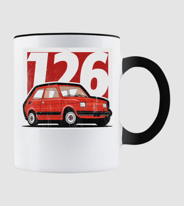 Fiat polski 126 minta fekete pólón