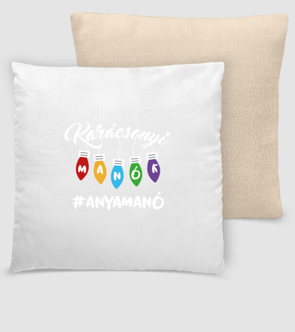 Karácsonyi manók - Anyamanó minta homokszín pólón