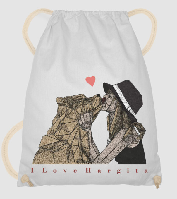 I Love Hargita minta fehér pólón