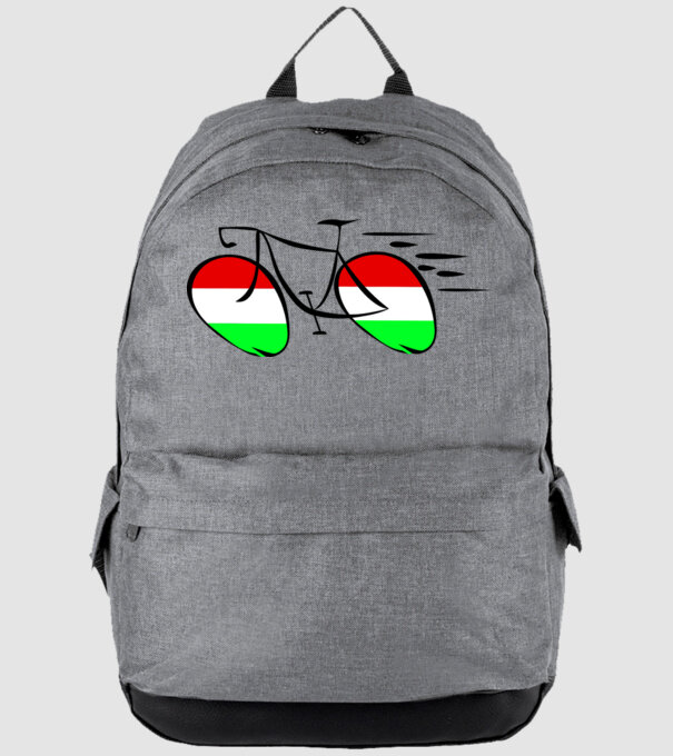 KERÉKPÁR minta szürke pólón