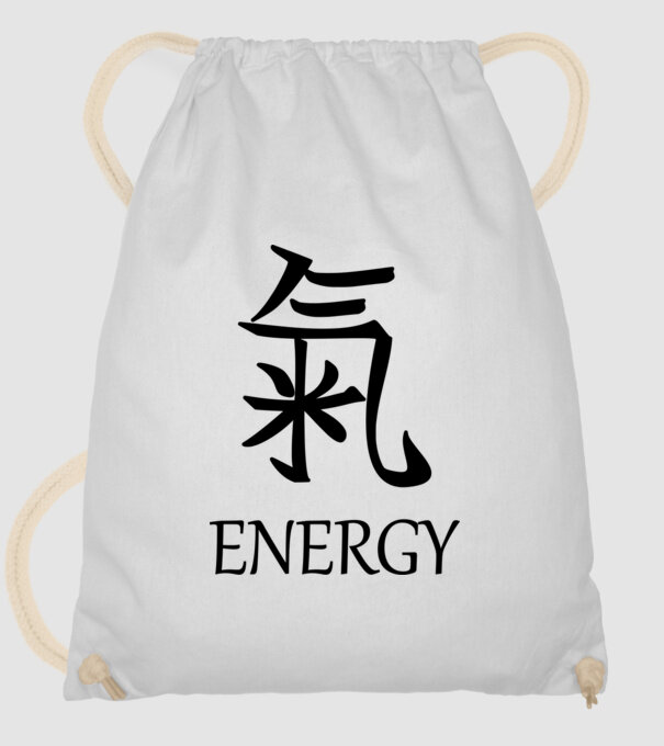 energy minta fehér pólón