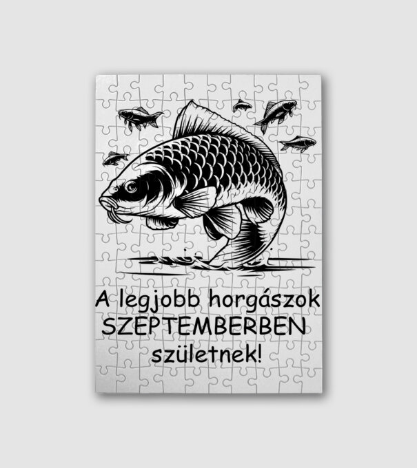 ponty 6 A LEGJOBB HORGÁSZOK SZEPTEMBERBEN SZÜLETNEK minta fehér pólón