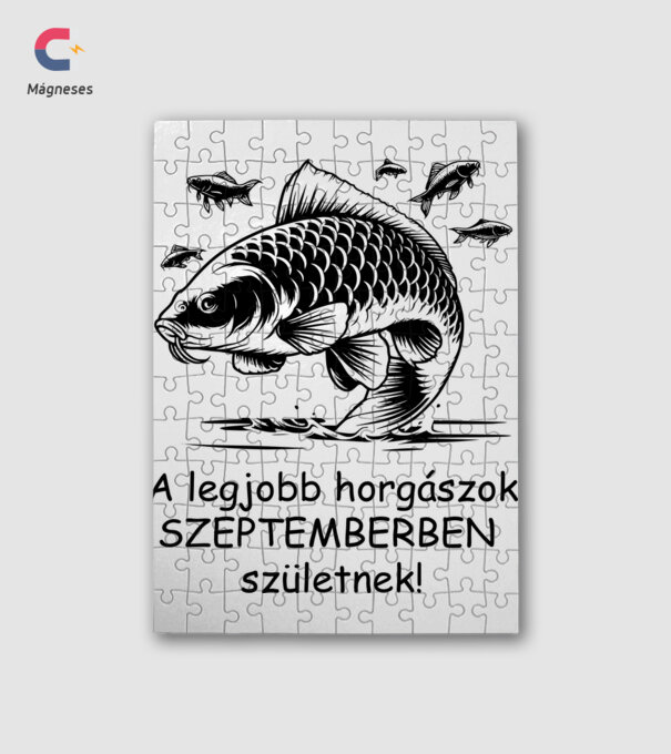 ponty 6 A LEGJOBB HORGÁSZOK SZEPTEMBERBEN SZÜLETNEK minta fehér pólón