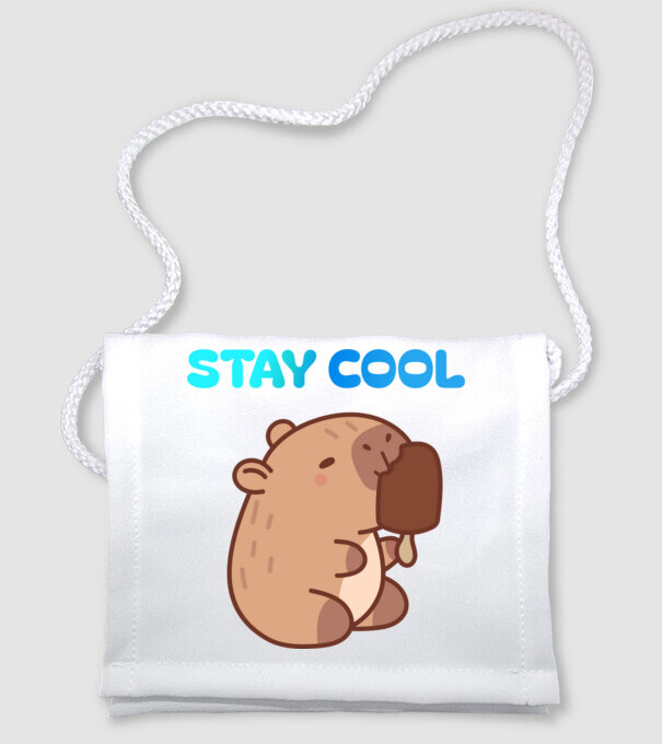 Fagyi capybara minta fehér pólón