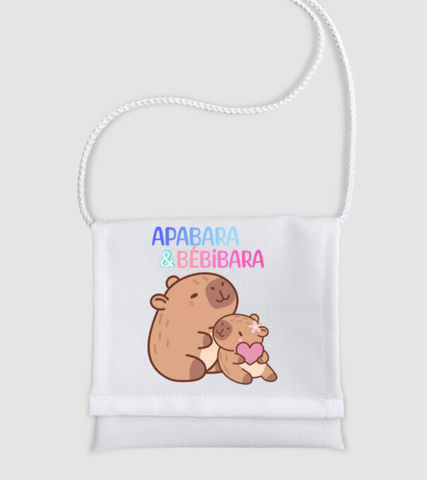 Apabara - Bébibara Kapibara minta fehér pólón