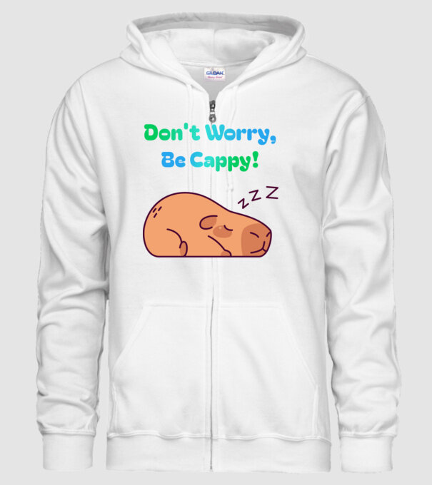 Don't Worry Capybara minta fehér pólón