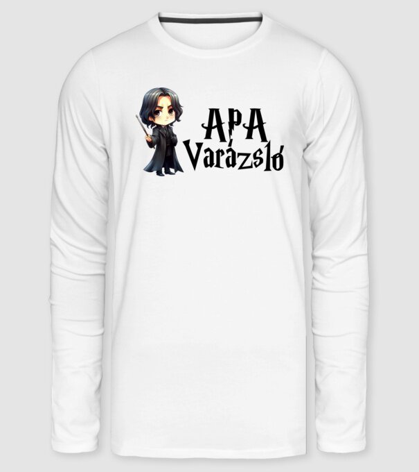 Harry Potter Apa Varázsló minta fehér pólón