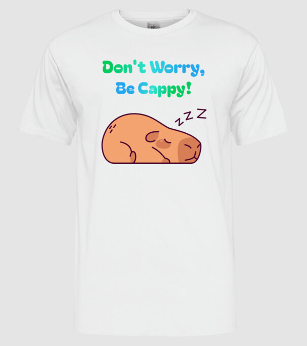 Don't Worry Capybara minta fehér pólón