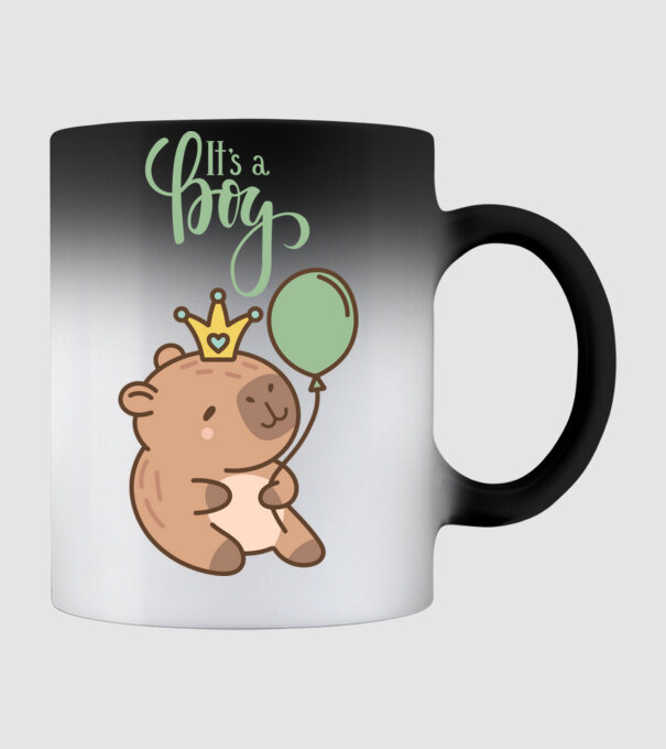 It's a Boy Capybara minta fekete pólón