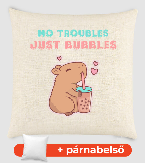 Bubble Tea Capybara minta homokszín pólón