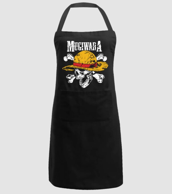 One Piece koponya minta fekete pólón