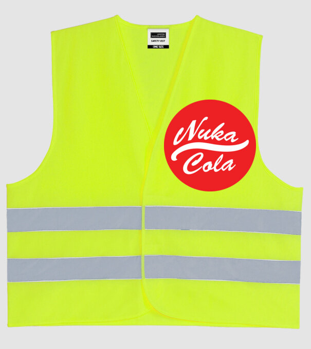 Fallout Nuka Cola minta neonsárga pólón