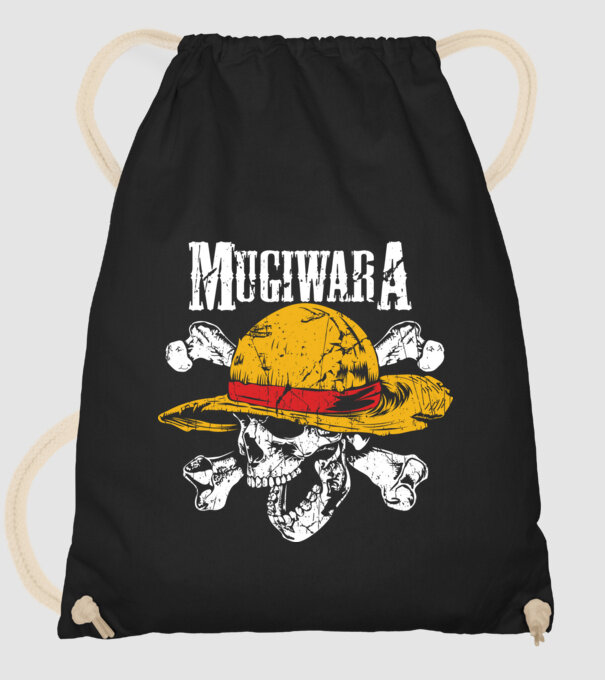 One Piece koponya minta fekete pólón