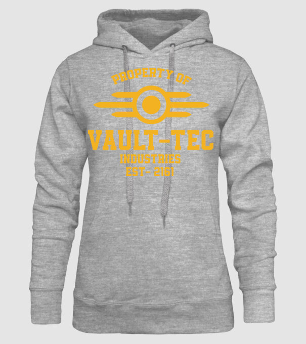 Fallout Vault - Tec logó minta szürke pólón