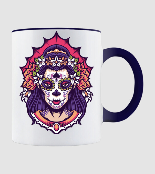 La Catrina 2 minta sötétkék pólón