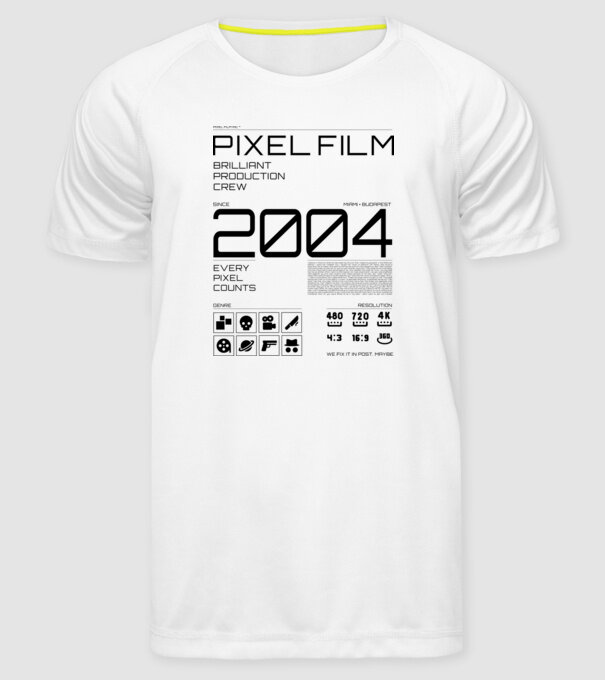 PIXEL DESIGN 01 INVERZ minta fehér pólón