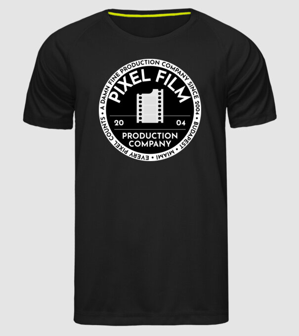 PIXEL DESIGN 03 minta fekete pólón