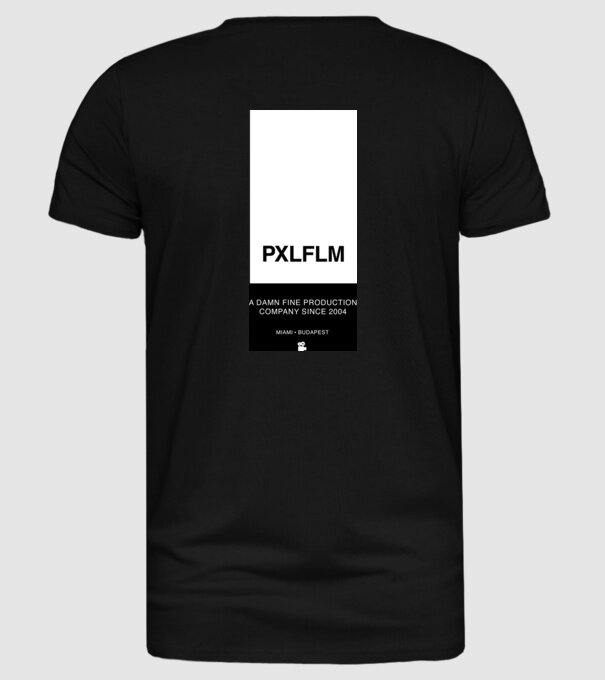 PIXEL DESIGN 02 INVERZ minta fekete pólón