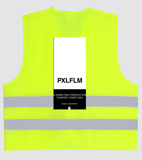 PIXEL DESIGN 02 INVERZ minta neonsárga pólón