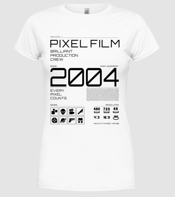 PIXEL DESIGN 01 INVERZ minta fehér pólón