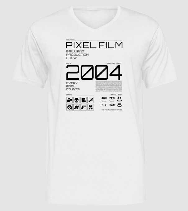 PIXEL DESIGN 01 INVERZ minta fehér pólón