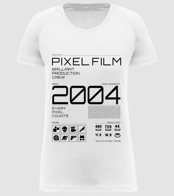 PIXEL DESIGN 01 INVERZ minta fehér pólón