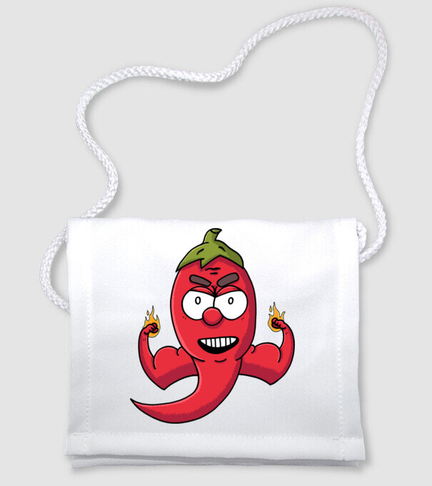 Izmos gyúrós chili minta fehér pólón